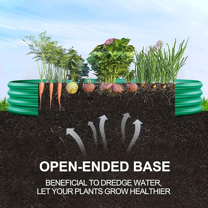 Land Guard Galvanized Raised Garden Bed Kit, Galvanized Planter Raised Garden - Image 3