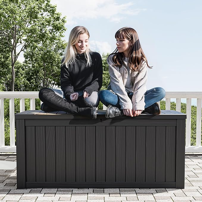 Outdoor Storage Box, Resin Deck Boxes Indoor and outdoor, Waterproof Storage - Image 4