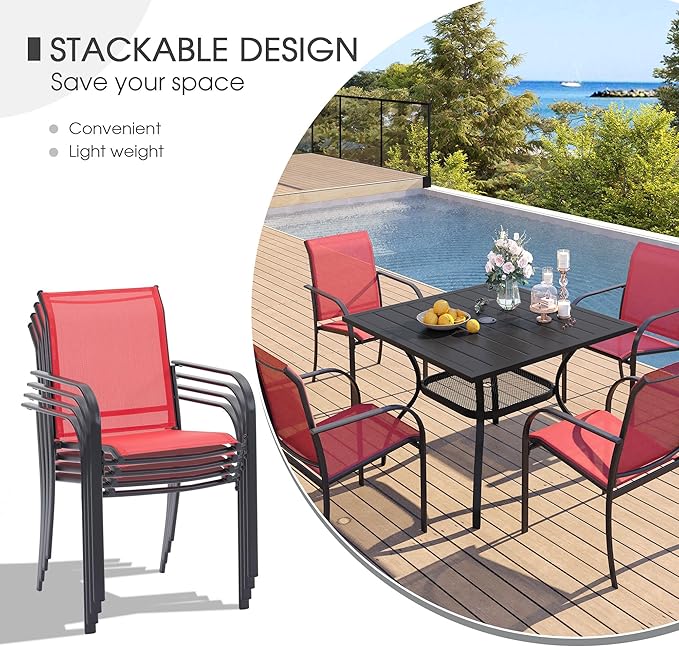 VICLLAX 5-Piece Modern Patio Dining Set - Image 2