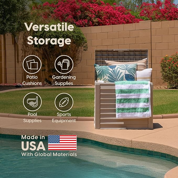 IRIS USA 35-Gallon Outdoor Deck Delivery Storage Box, Lockable & UV-Protected - Image 7