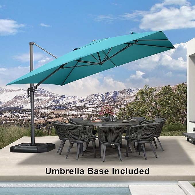 PURPLE LEAF 11.5' X 11.5' Telescopic Patio Umbrella - Image 2