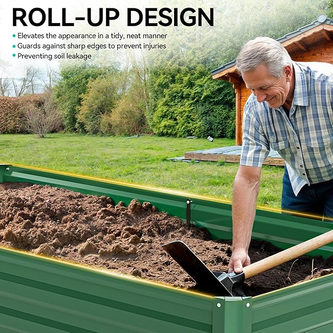 YITAHOME 6x3x2ft Outdoor Raised Garden Bed Kit, Large Metal Patio Planter Box - Image 4