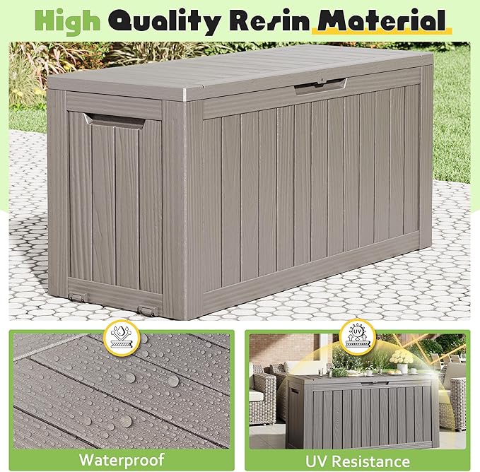 Outdoor Storage Box, Resin Deck Boxes Indoor and outdoor, Waterproof Storage - Image 3