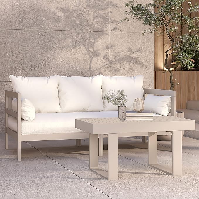Milliard Outdoor Sofa Patio Furniture Set, Modern Wood Couch - Image 2
