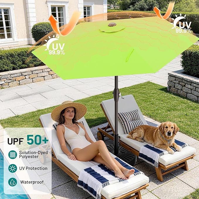 AreShark 7.5FT Patio Umbrella Table Market Umbrella - Image 3