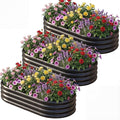 AHEONLAR 3 Pack 6×3×1ft Galvanized Raised Garden Beds, Oval Durable Planter by AHEONLAR