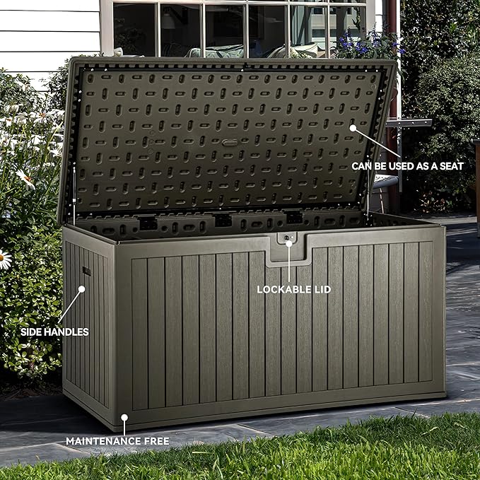 YITAHOME XXL 230 Gallon Large Deck Box, Outdoor Storage - Image 4