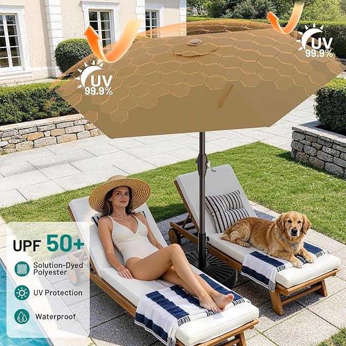 AreShark 7.5FT Patio Umbrella Table Market Umbrella - Image 7