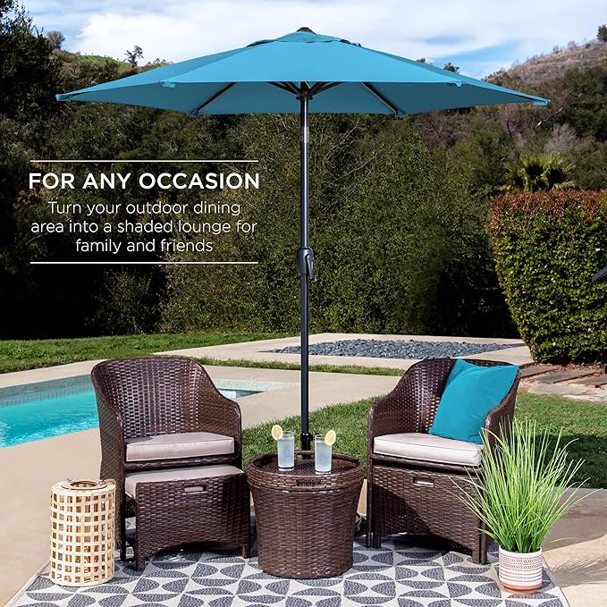 Best Choice Products 7.5ft Heavy-Duty Round Outdoor Market Table Patio Umbrella - Image 3