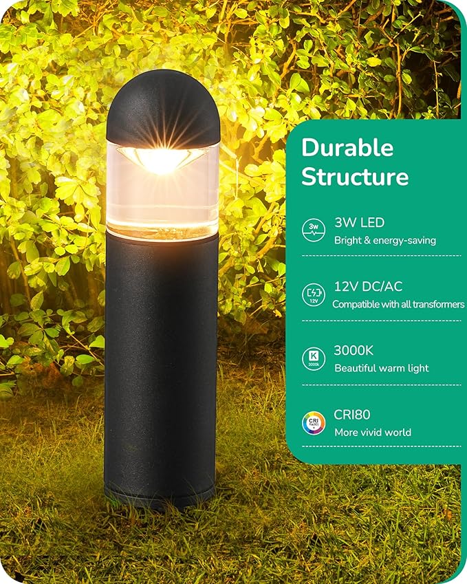 EDISHINE Low Voltage Landscape Lighting, 12V 3W 3000K Warm White, Electric - Image 2