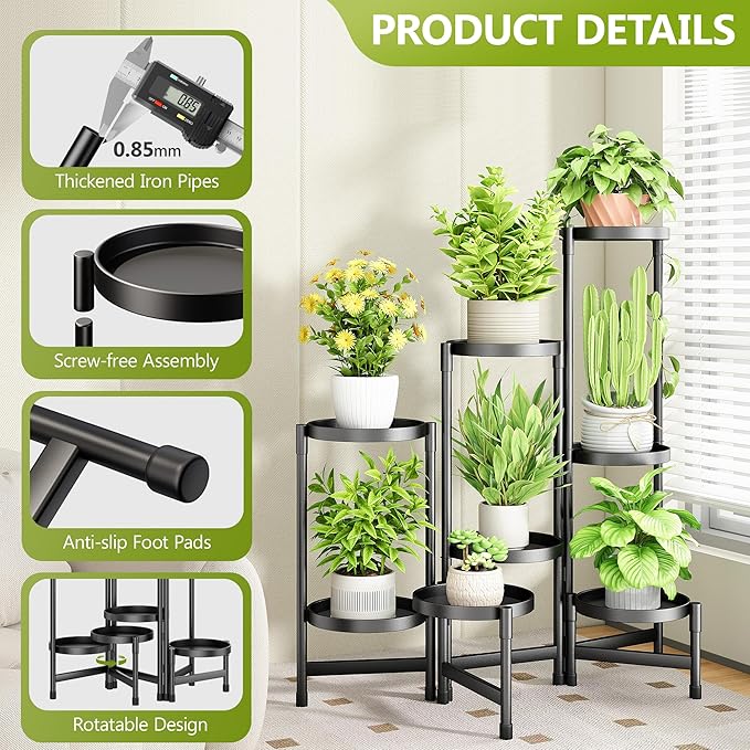 8 Tier Plant Stand Indoor, Tiered Plant Stand Outdoor - Image 5