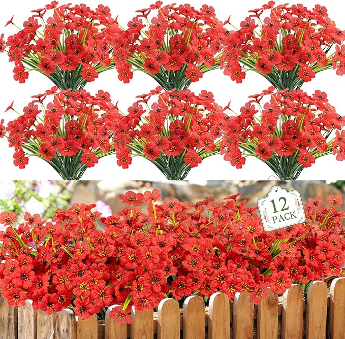 MACTING 12 Bundles Artificial Flowers by MACTING