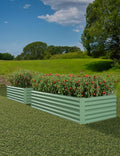 CABIHOME 2 Pcs 8x4x2 Ft Galvanized Raised Garden Bed, Deep Root Planter Box by CABIHOME