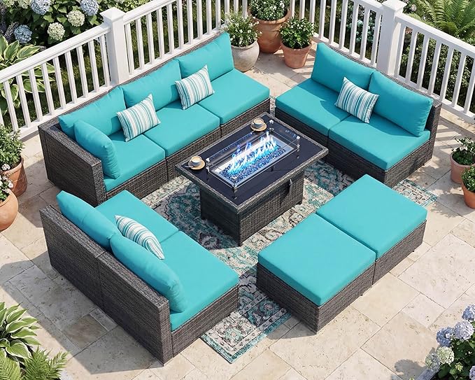 NICESOUL 10 Piece Modern Outdoor Furniture Set - Image 2