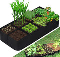 CJGQ Fabric Raised Garden Bed, 128 Gallon 8 Grids Plant Grow Bags, 3x6FT by CJGQ