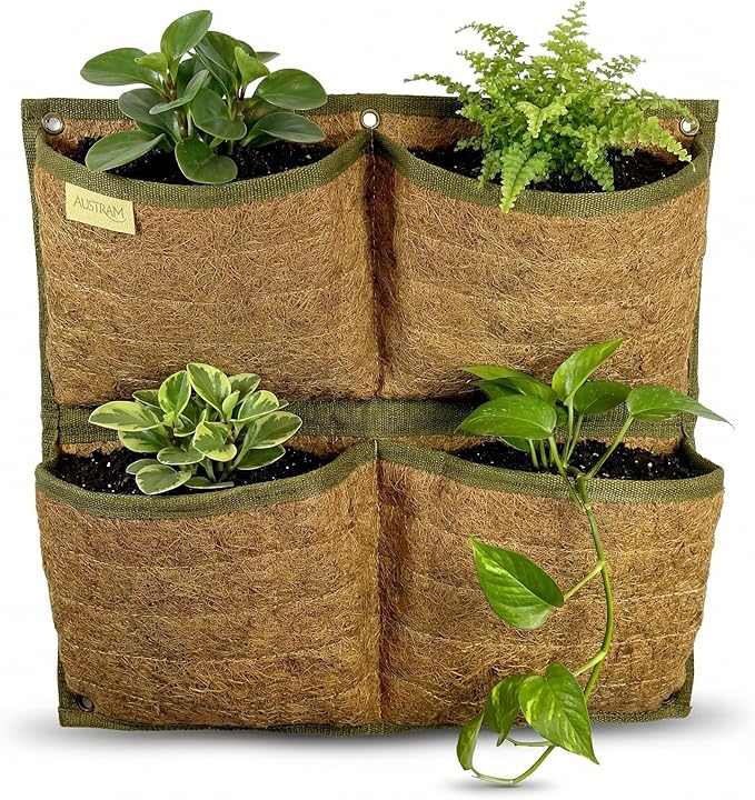 Vertical Garden Planter, 4 Pocket, Vertical Planter, wall planters by Austram