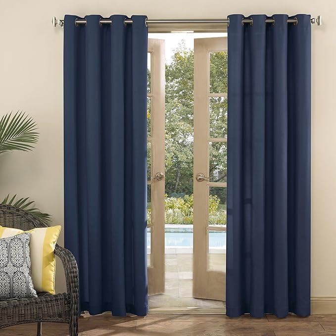Sun Zero Marina Indoor/Outdoor UV Protectant Energy Efficient Grommet Curtain - Image 5