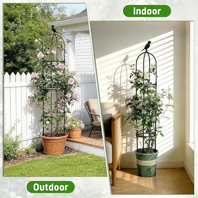 2 Pack Trellis for Climbing Planting Outdoor, 6ft Plant Trellis-Rustproof Metal - Image 6