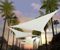 Amgo Custom Size 26' x 26' x 26' White Triangle Sun Shade Sail Order to Make by Amgo