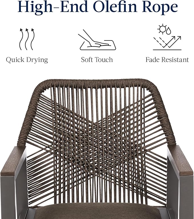 Best Choice Products Outdoor Bar Stools Set of 2, Bar Height, 360° Swivel - Image 7
