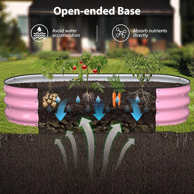 Raised Garden Bed Kit, Large Metal Raised Beds - Image 4