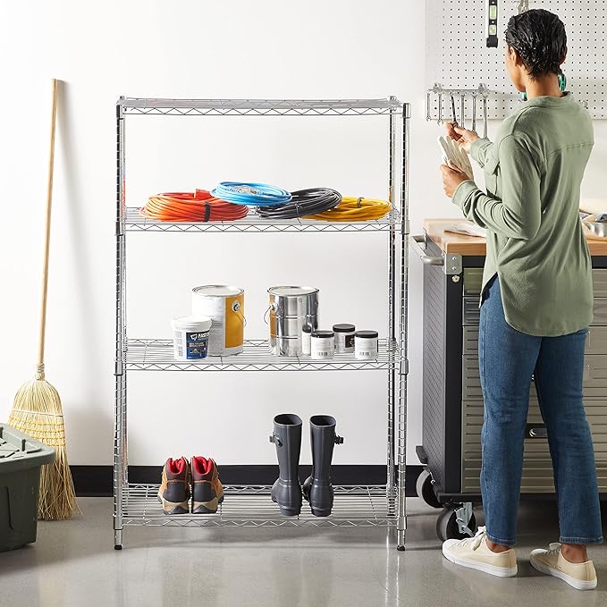 Amazon Basics 4-Shelf Adjustable Heavy Duty Steel Wire Rack Storage Shelving - Image 2