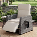 Restland Outdoor Recliner with Independent Adjustable Back & Footrest Wicker by Restland