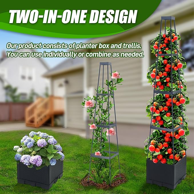 2 Packs Raised Garden Bed Tomato Planter Box - Image 3