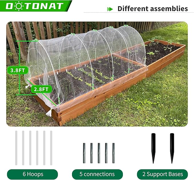 8FT Garden Hoops Grow Tunnel Kit - Image 6
