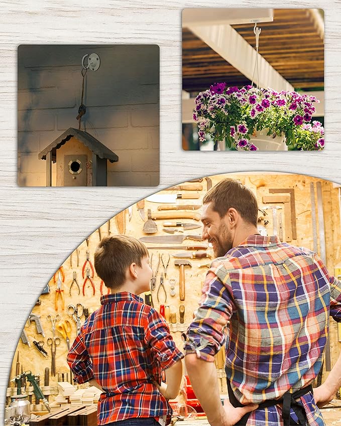 NACETURE Ceiling Hooks for Hanging Plants 3 Pack - Image 7