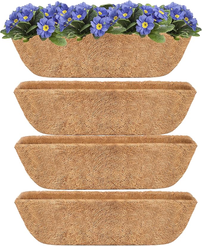 Y&M 24" Coco Liner for Window Box Deck Basket Planter Trough Coconut Fiber by YM