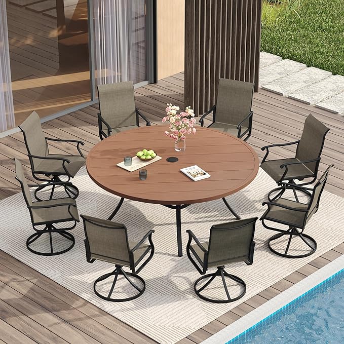 VICLLAX 53" Outdoor Round Patio Table - Image 6