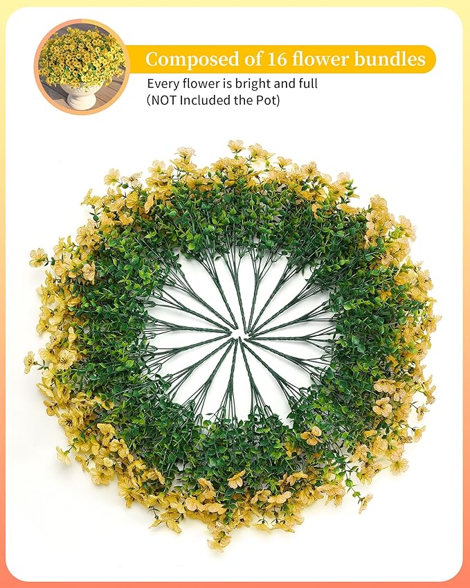 JAKY-Global Artificial Flowers for Outdoors Faux Outside Plants Spring Summer - Image 3