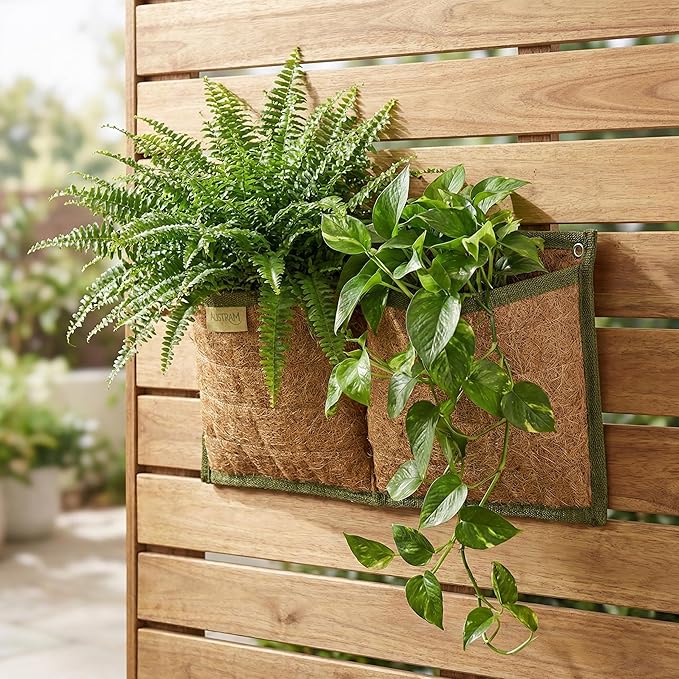Wall Hanging Planter, 2 Pocket, Hanging herb Planter, wall Mounted Plant Holder - Image 7