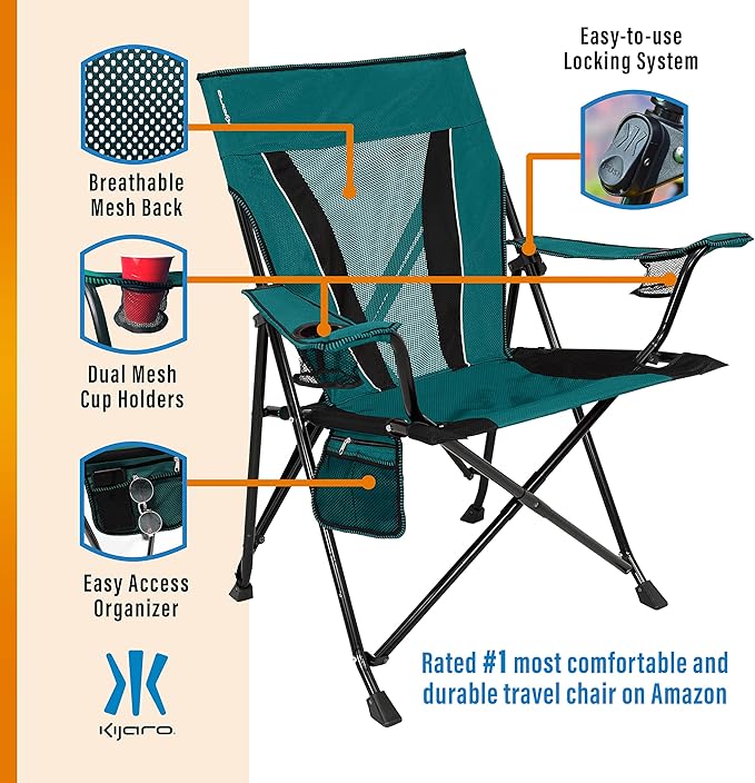 Kijaro XXL Dual Lock Portable Camping Chair - Image 5