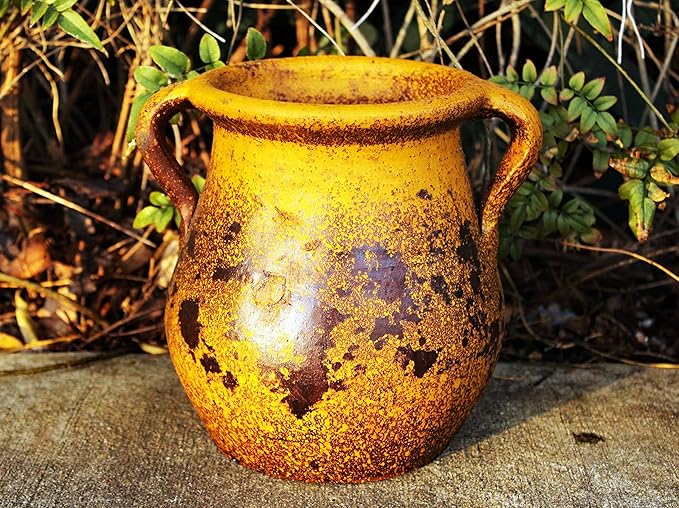 Goodman and Wife Egyptian Era Designed Earthen Ware Terra-Cotta Vessel/Planter - Image 2
