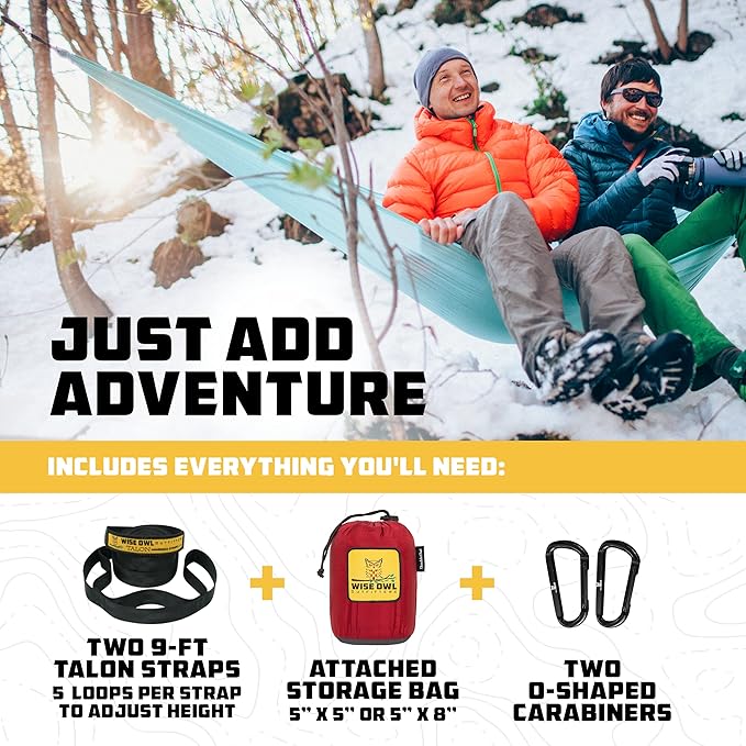 Wise Owl Outfitters Camping Hammock – 500lbs Portable Hammock - Image 4