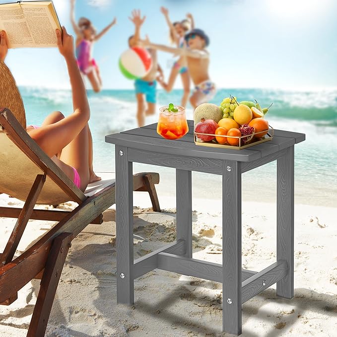 Y&M Outdoor Side Table, HIPS Adirondack Small Single Table, Waterproof Square - Image 5