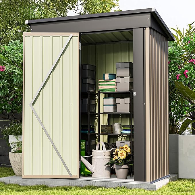 Patiowell 5x3 FT Outdoor Storage Shed, Tool Shed - Image 3