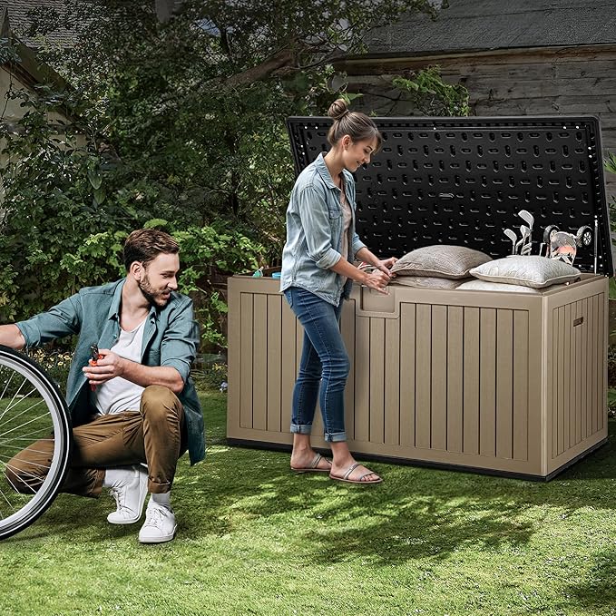 YITAHOME XXL 230 Gallon Large Deck Box, Outdoor Storage - Image 6