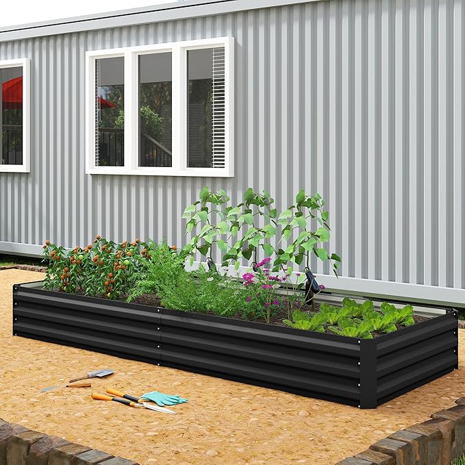 Outsunny Galvanized Raised Garden Bed, - Image 6