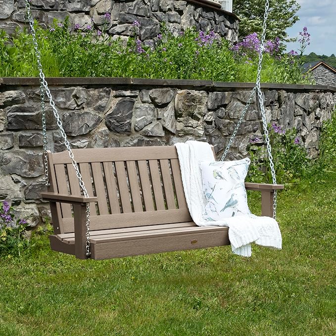 Highwood Lehigh Porch Swing, 4 Feet, Woodland Brown - Image 2
