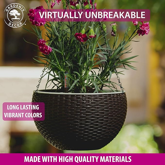 GARDENIX DECOR Self Watering Hanging Planter, Coco Coir, - Image 3