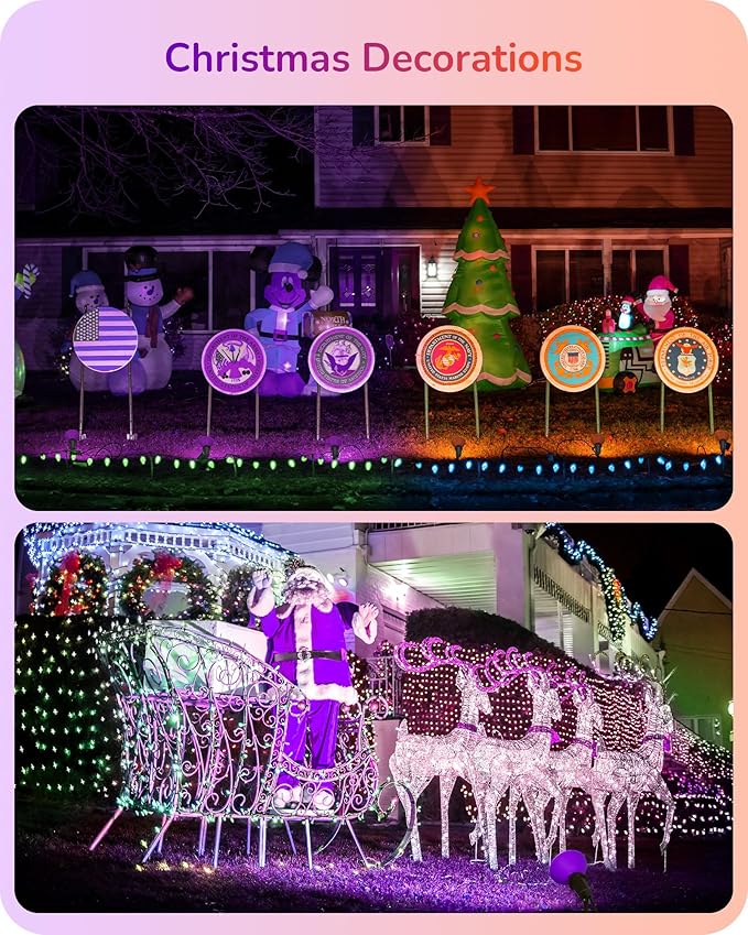 EDISHINE PAR38 Purple & Orange LED Flood Light Bulbs Outdoor, Dimmable LED - Image 2