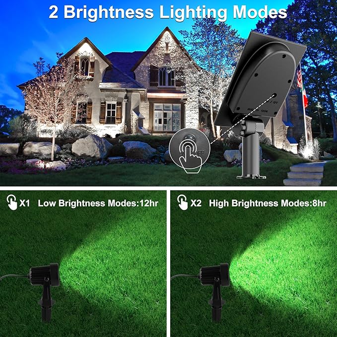 Solar Spot Lights Outdoor, 4-in-1 Solar Landscape Spotlight Waterproof 9.8ft - Image 3