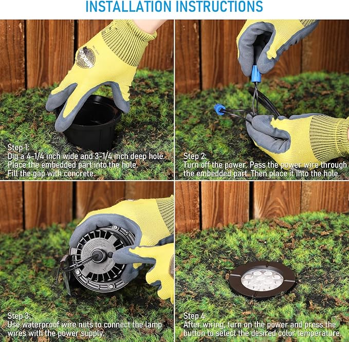 LEONLITE Dia. 4 Inch 5CCT Well Lights Landscape LED In Ground, 5 Color - Image 8