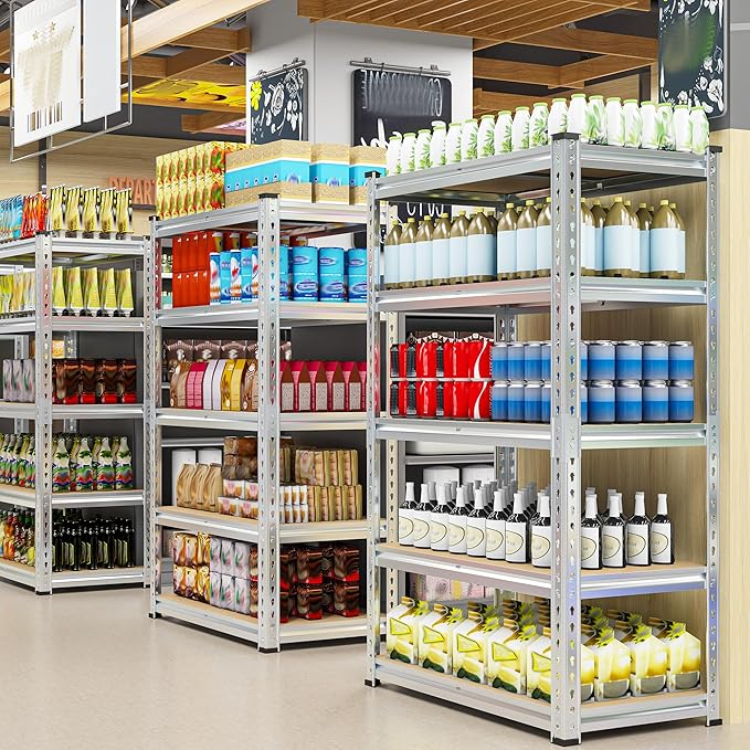 REIBII Garage Shelving, 5 Tier Storage Shelves Load 2400LBS, Adjustable Garage - Image 8