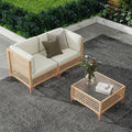 LYNSLIM Outdoor Patio Furniture Set, Wicker Outdoor Sectional Set, Boho Patio by LYNSLIM