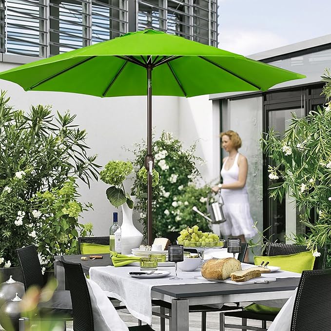 Blissun 9' Outdoor Patio Umbrella, Outdoor Table Umbrella, Yard Umbrella - Image 6