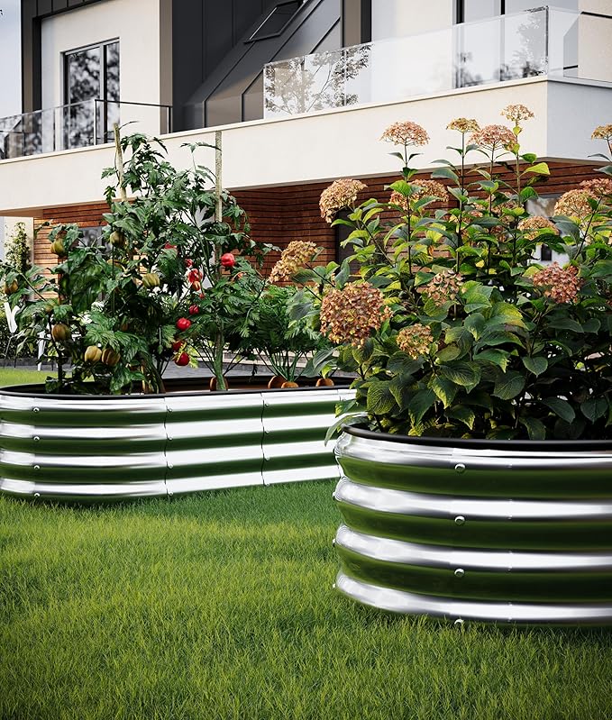Galvanized Metal Raised Garden Bed Kit, Garden Grow Bed - Image 5